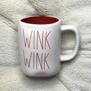 WINK WINK Vday Rae Dunn Mug NEW Red Inside NWT